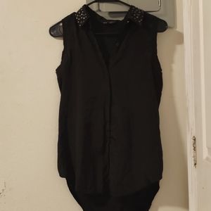 Rock & Republic Studded Black Tank Top
